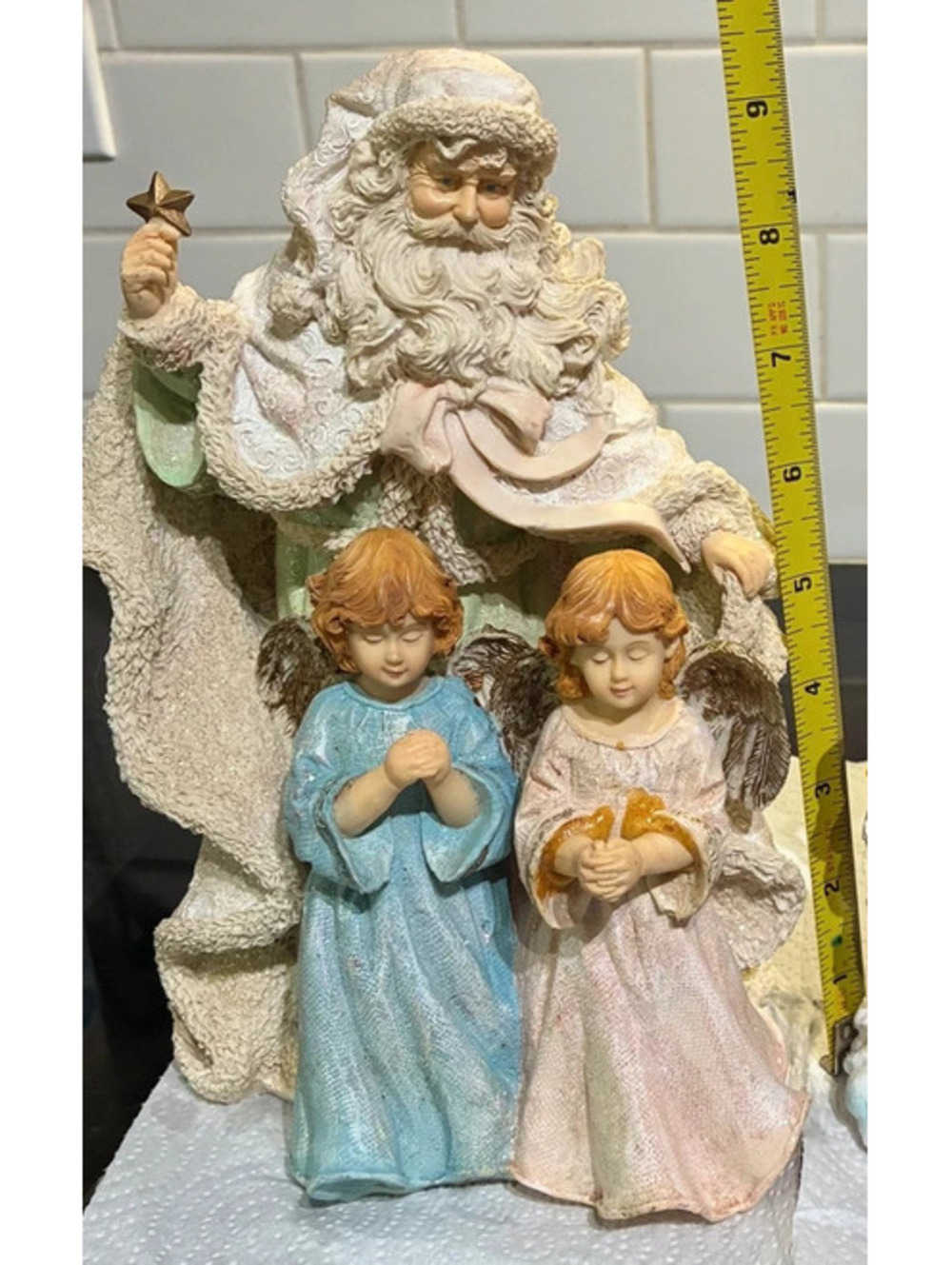 Vintage home interior white coat Santa